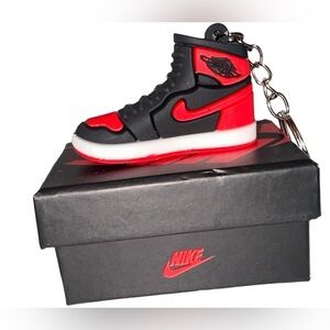 Nike Black and Red Sneaker Key Holder